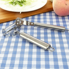 Stainless steel vegetable grater and peeler with a salad