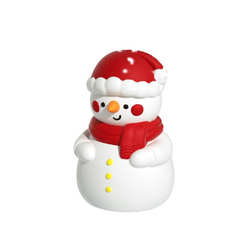 Silicone snowman night light with red hat and scarf