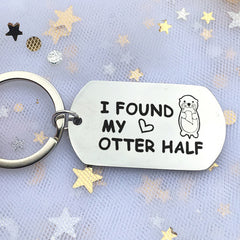 I found my otter half keychain with round key ring