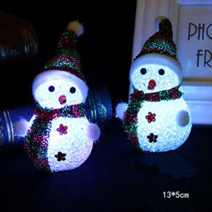 Light-up snowman decorations, 13 x 5 cm
