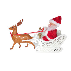 Santa sleigh with reindeer, side view