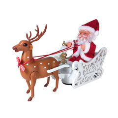 Electric Santa sleigh pulled by a reindeer