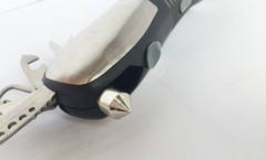 Close-up of a fold-out tool at the handle end