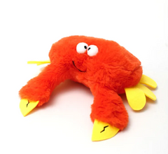 Orange plush crab pet toy