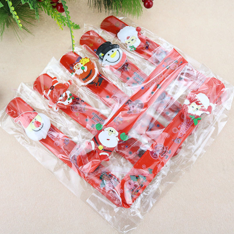 Christmas light-up wristbands in their bags