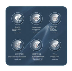 Mini air pump feature icons