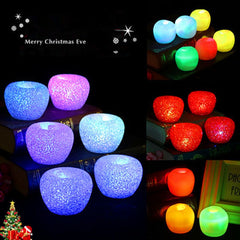 Light-up apple decorations in many colours
