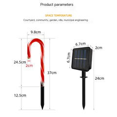 Candy cane light and solar panel dimensions