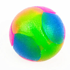Large frosted tricolour stretchy dog ball