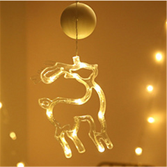 Reindeer LED window light with suction cup