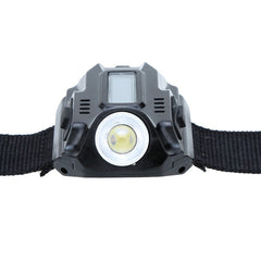 LED wrist flashlight with time display, front view