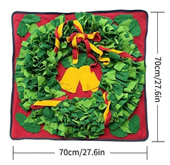 Christmas wreath snuffle mat measuring 70 x 70 cm
