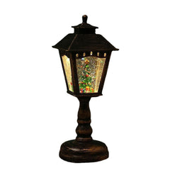 Bronze Christmas lantern lamp on a white background