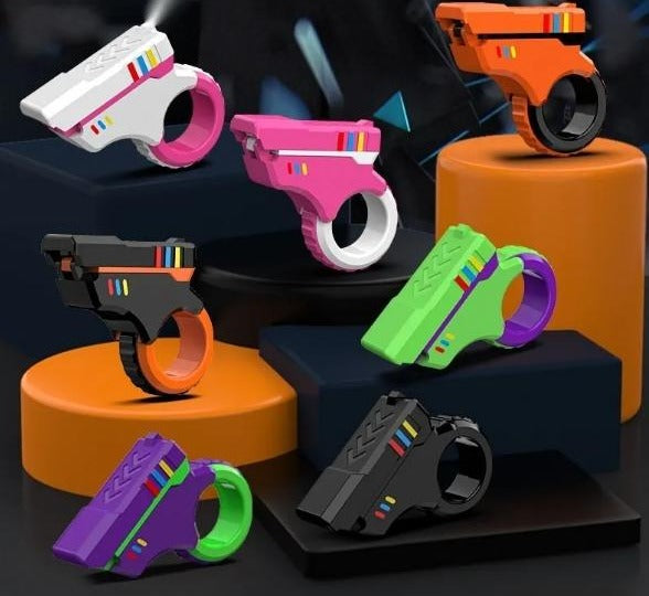 Magnetic ratchet fidget toys in seven colour combinations