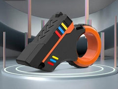 Black and orange magnetic ratchet fidget toy